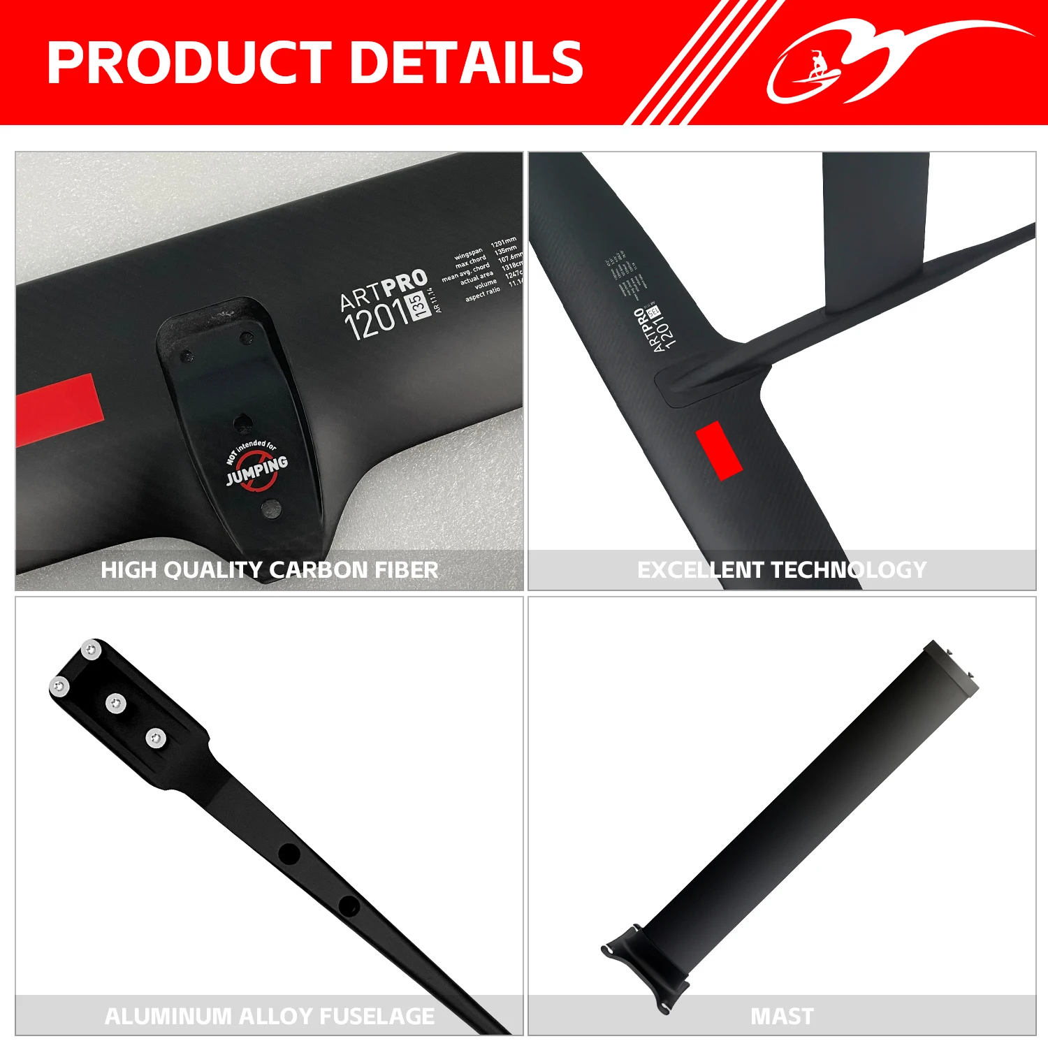 Подходит для серфинга GY-Axis Folis ART PRO 1201 на подводных крыльях из углеродного волокна