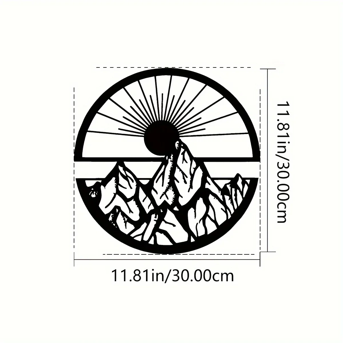 Металлический Горный И Солнцезащитный Диск Настенный Декор Современное Уличное