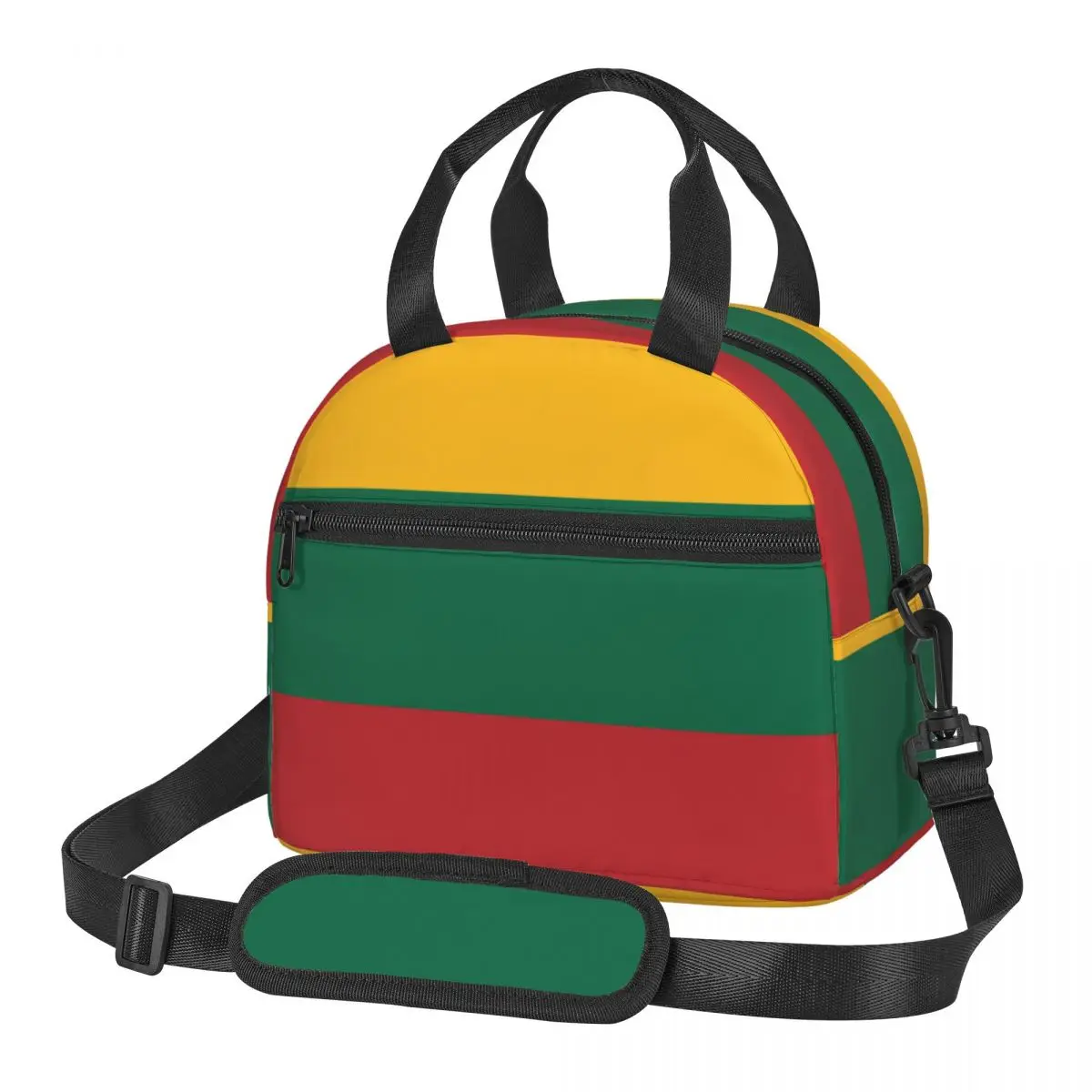 

Portable Insulated Thermal Bento Lunch Box Flag Of Lithuania Print Picnic Storage Bag Pouch Lunch Bag