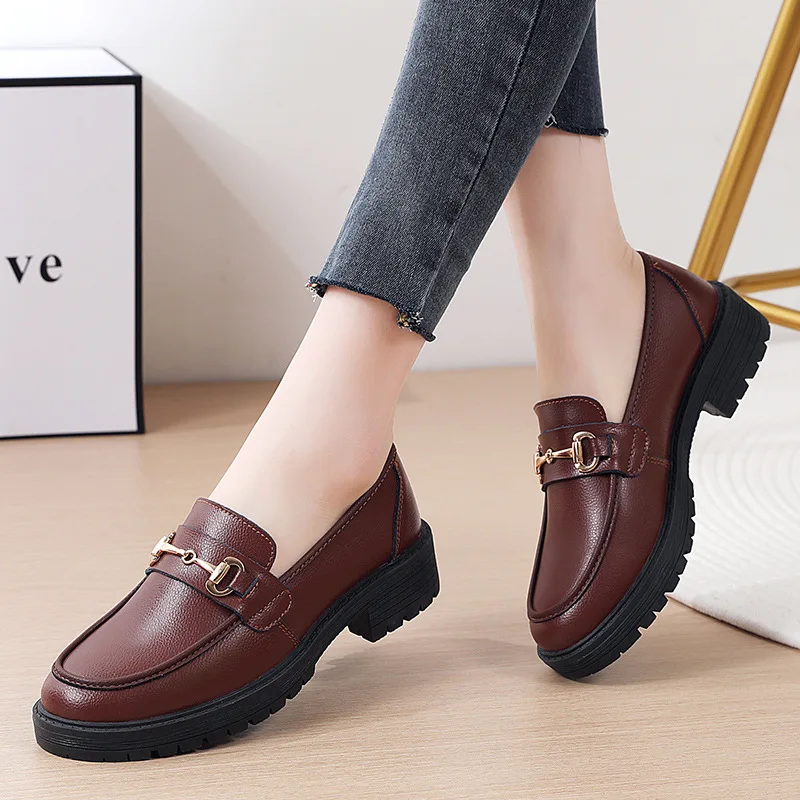 Hot Selling Slip On Women Loafers Korean Platform Ladies Office Shoes