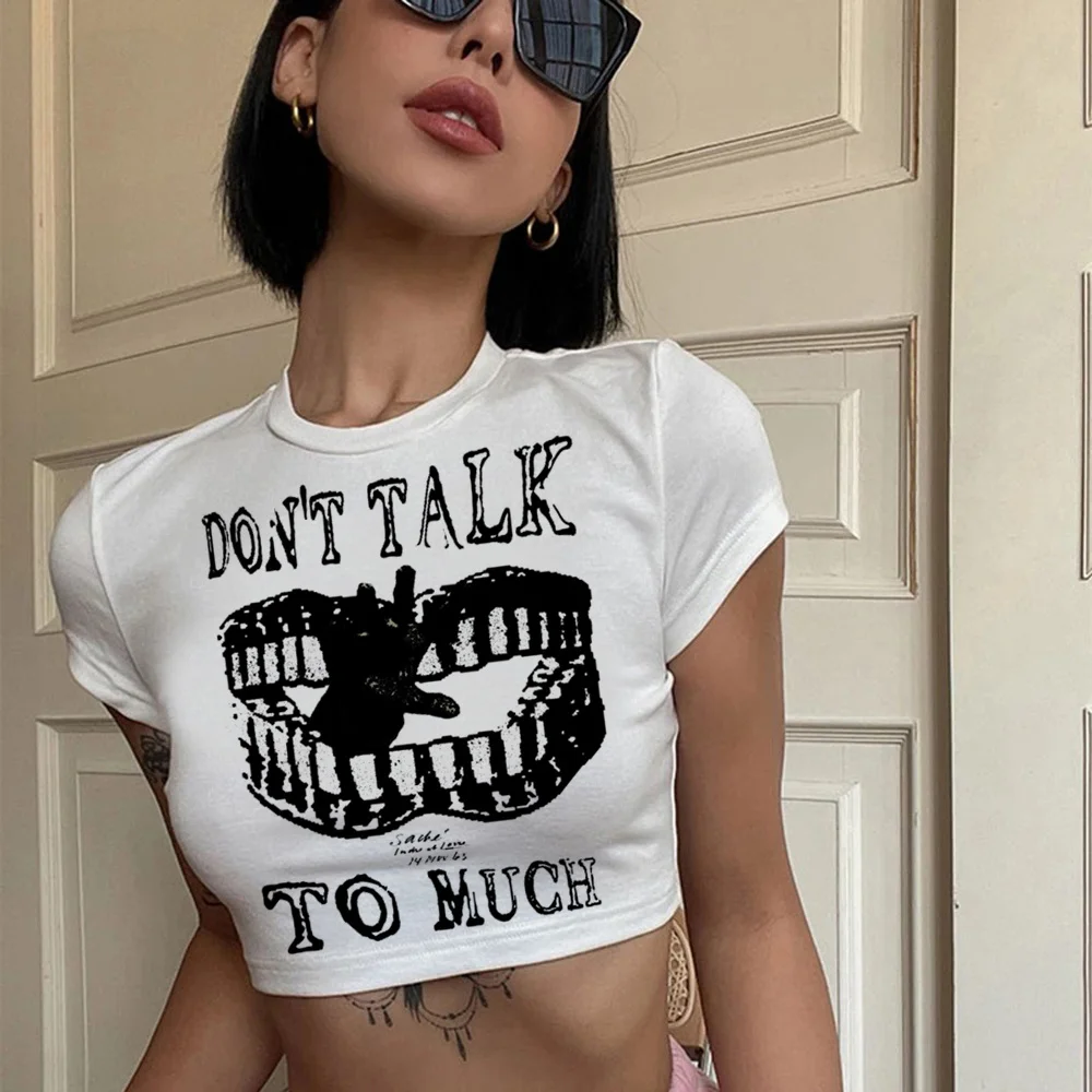 

aesthetic gothic goth hippie crop top Woman Kawaii manga cute graphic tee