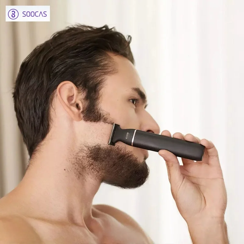

SOOCAS Electric Razor Small T-Blade Black Three-way Blade for Fast Shaving Dry and Wet Double Shaving Fast Charge Shaver for Men