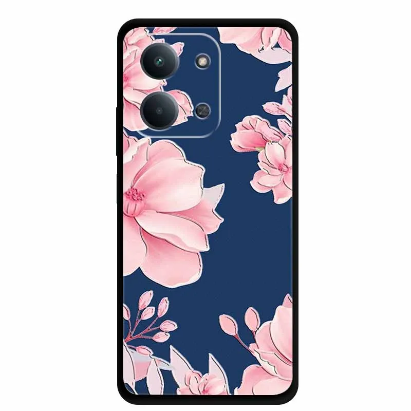 Фото Чехол с 3D-рельефом для Xiaomi Redmi 15C 4G 5G 6.9'' (европейская версия), силиконовый, мягкий, с цветочным принтом, защитный чехол-накладка. №3