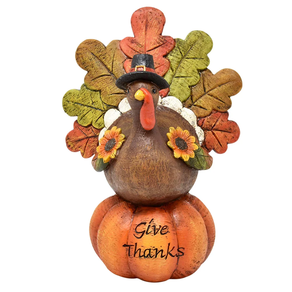 

Turkey Thanksgiving Table Decor Decoration Figurine Decorations Pumpkin Harvest Artificial Themed Signs Thankful Home Tabletop