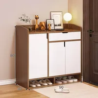 Free Shipping Wood Shoe Rack Storage Organizer Cabinet Modern Disinfecting Shoe Cabinets Simple Shelf Zapateros Home Furniture
