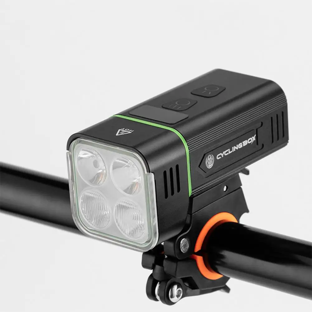 

Aluminum Alloy Mountain Bike Headlights Usb Rechargeable 1800 Lumens 4 Led Headlights