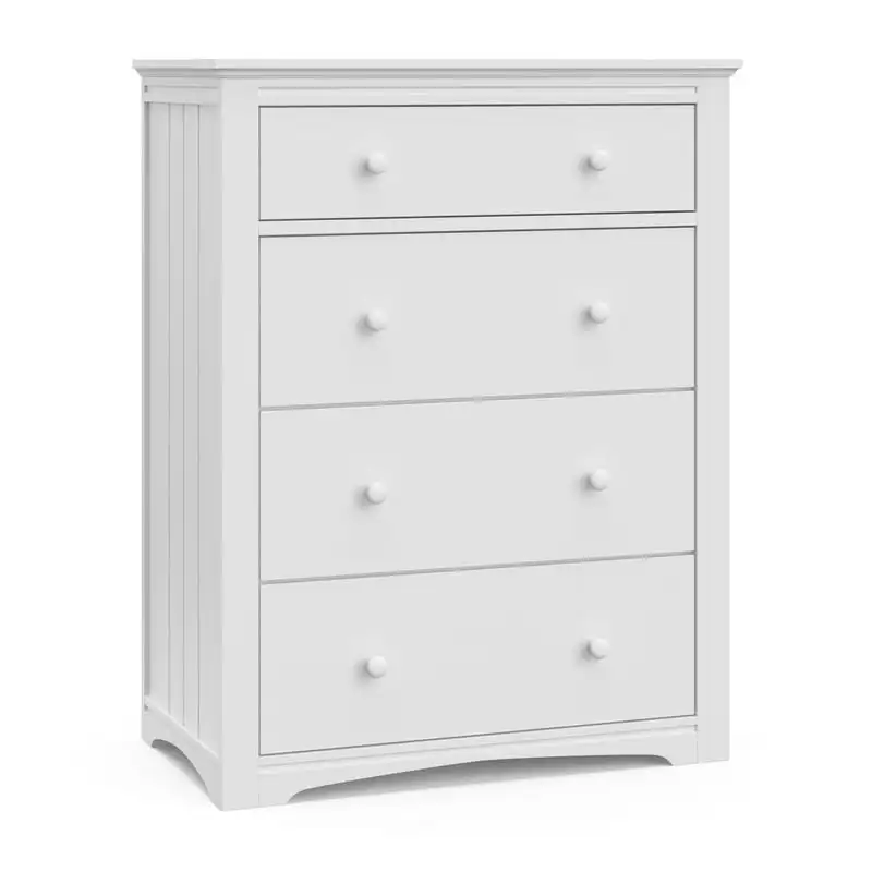 

4 Drawer Classic Vertical Dresser White
