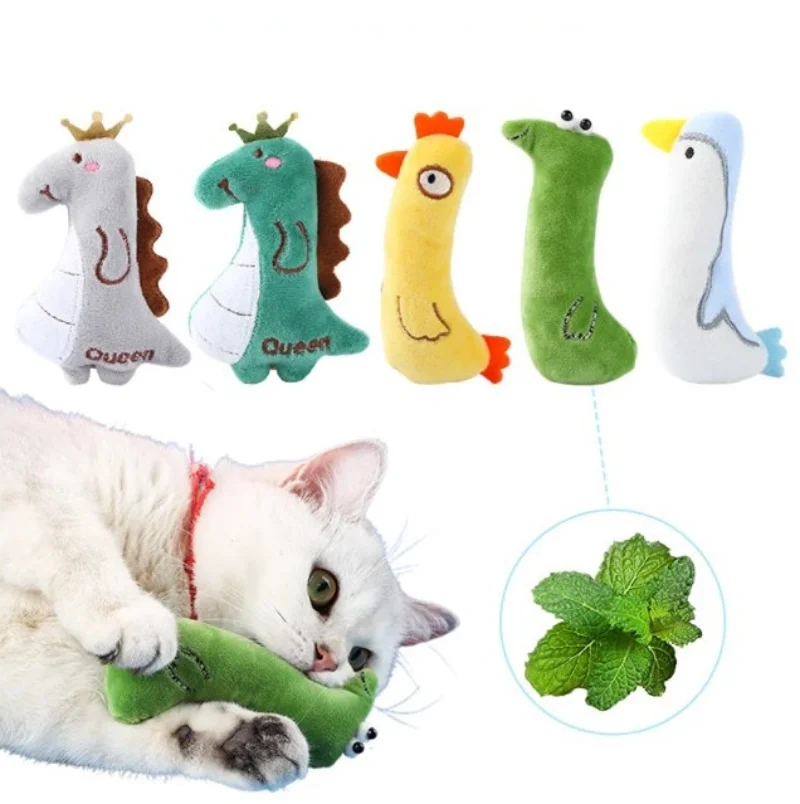 

Mini Cats Toy with Catnip Plush Cat Toys for Kitten Teeth Grinding Thumb Pillow Chewing Toy Claws Thumb Bite Pet Accessories