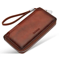 vannanba luxury men wallet long large capacity genuine leather clutch wallet handbag for business causal travel