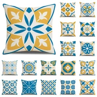nordic style cushion cover yellow blue geometric pillow case office sofa home decor throw pillow cover outdoor car pillowcase