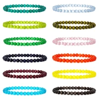 natural 46mm cat eye beads bracelets new smooth opal quartz chakra bracelet bangle for women men agates reiki jewelry pulsera