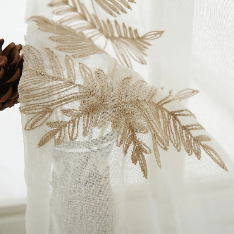 Кофейный цвет ВЫШИВКА сосны свежая обработка пользовательский гостиная эркеры