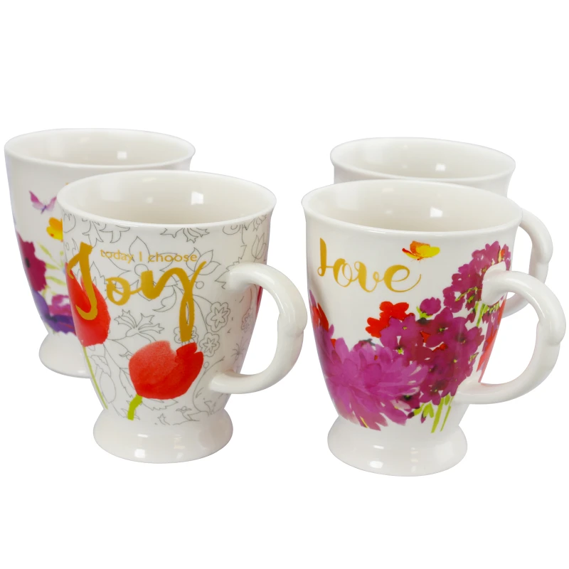 

17.4 oz Cup Set, Set of 4 Assorted Designs