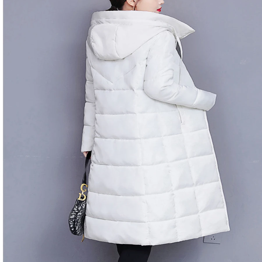 Winter Oversized 5XL Hooded Warm Thick Long Coat Women Cotton Padded Parkas Snowwear Overcoat Classic Outwear Windbreaker Jacket