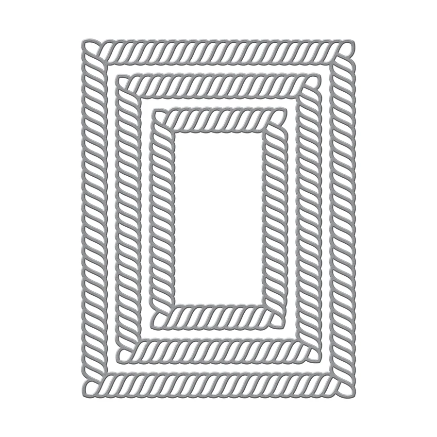 

Hollow Rectangler Metal Cutting Dies Stencils Die Cut for DIY Scrapbooking Album Paper Card Embossing New 2022