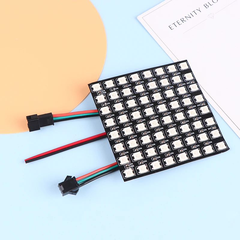1Pc WS2812 светодиодный 5050 RGB 8x8 64 Bit Matrix Module Screen Digital Flexible индивидуально Адресуемая
