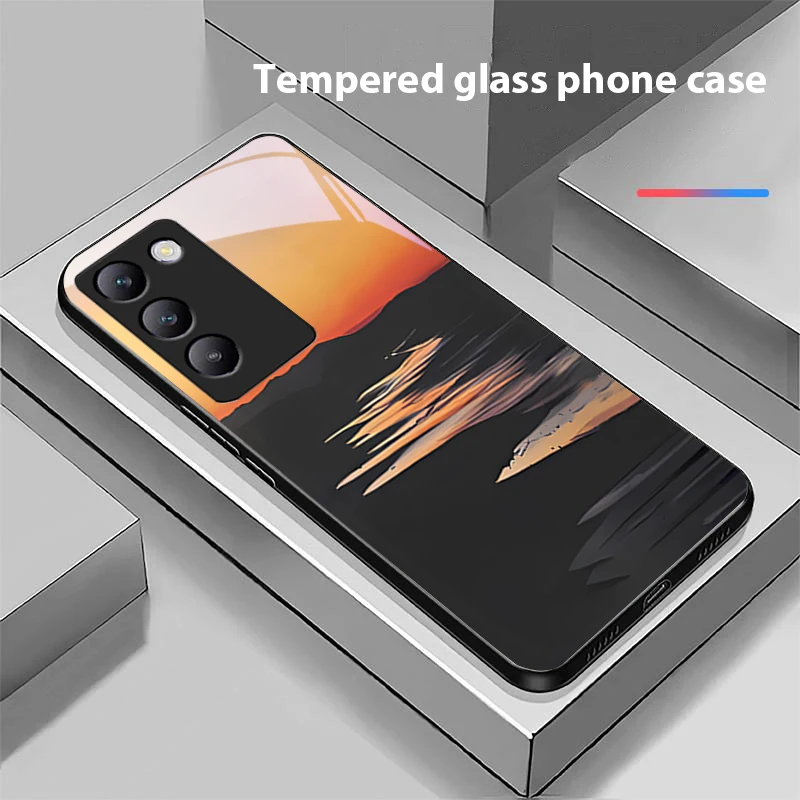 Red Fire Sunrise для Y72 33S 11 03 36 96 Lite 35 16 Iqoo 12 V40 SE 5G 29 40 21 30 X80 Pro Vivo Чехол телефона из