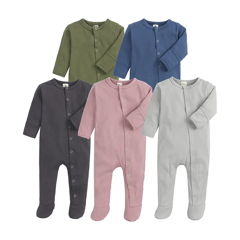 

New Baby Jumpsuits Long Sleeves Climbing Clothes Newborn Clothes Spring & Autumn Baby Onesie Unisex Solid Rompers