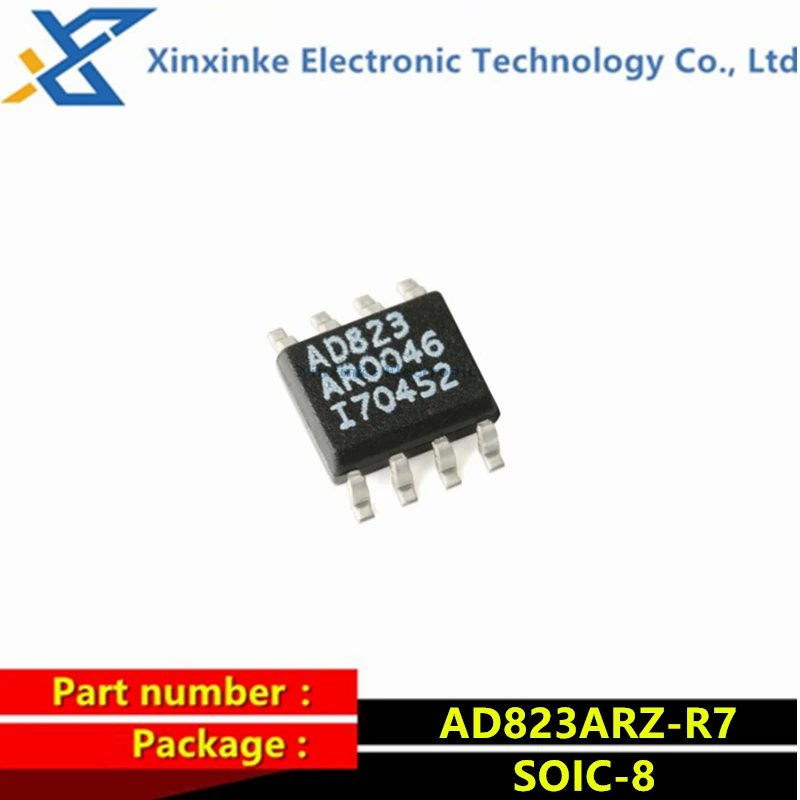 10PCS AD823ARZ-R7 SOIC-8 16MHz Rail-to-Rail FET Input Operational Amplifier Chip