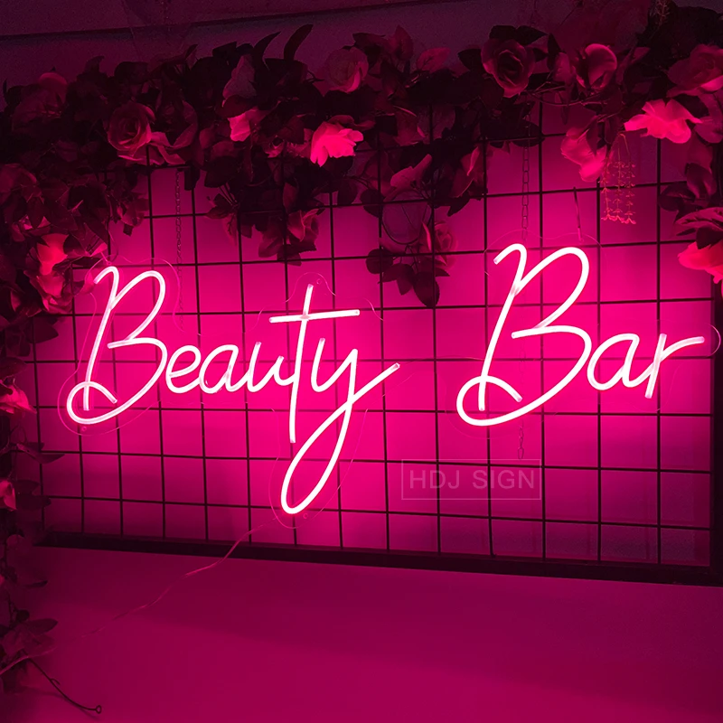 Custom Beauty Bar Rave Vibe Light LED Neon Sign Lights Party Neon Lamp Wall Hanging for Bar Club Pub KTV Shop Home Art Decor