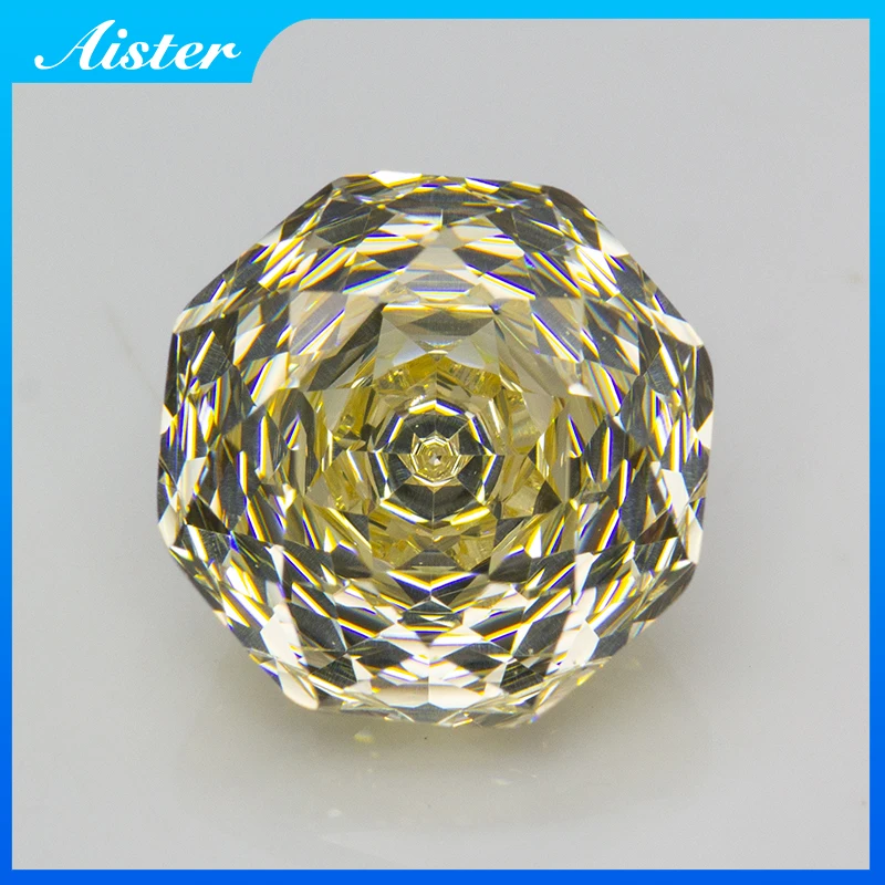 Новинка 5А бледно-желтые Восьмиугольные кубические циркониевые камни для