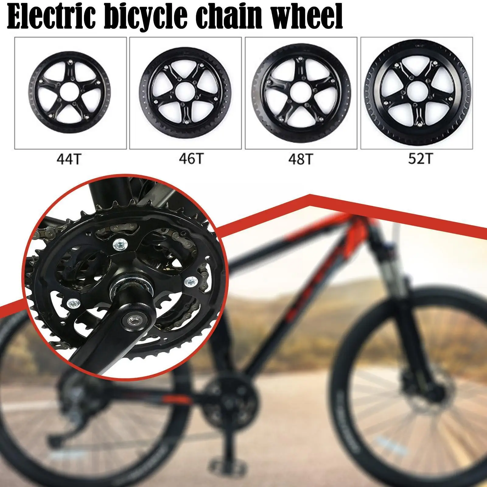 

For Afang Bbs01b Bbs02b Mid Motor Chain Wheel Chainring 8fun Bicycle Conversions 46t 48t Electric 44t 52t Parts B1q5