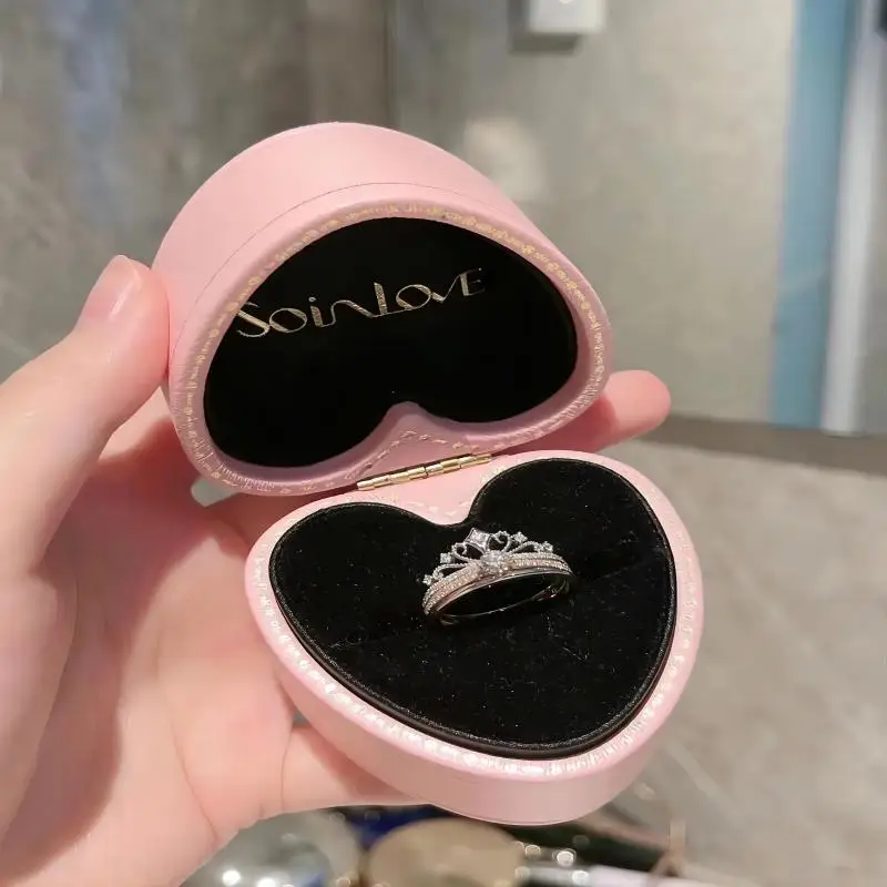 Sterling silver moissanite Castle fireworks with double rose gold color separation diamond ring necklace  fine jewelries