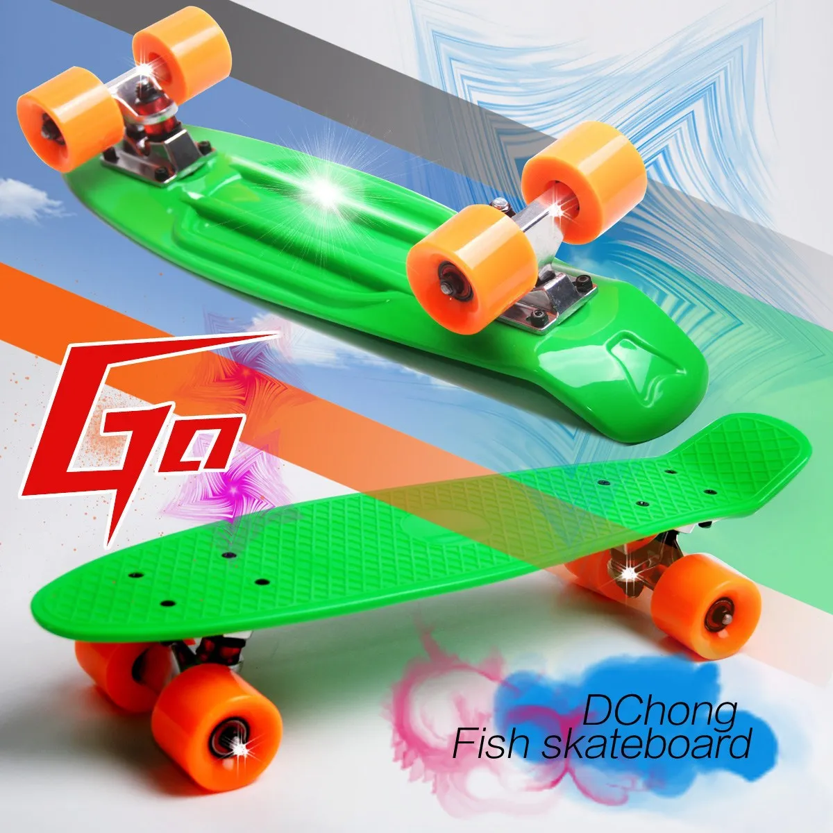 Jusenda 56 см скейтборд мини Лонгборд Single Rocker детей скутер крейсер пастельных Пенни