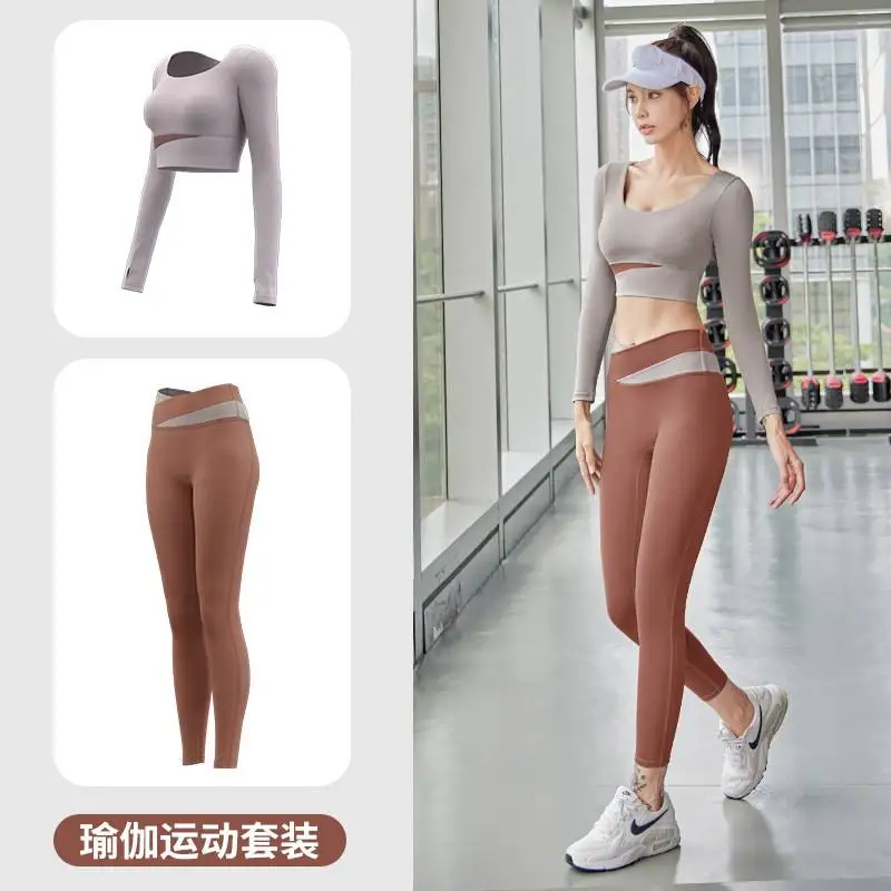 High Waist Leggings Yoga Set Outfits Women's 2 Piece Suit Sports Wear Sportswear for Women Gym Workout Fitness Clothing