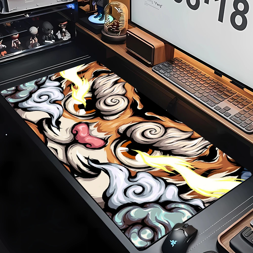 

Xxl Mousepad Speed E-sports Tiger Playmat Anime Mouse Pad 900x400 Computer and Office Table Mat Keyboard Gaming Mats Deskmat