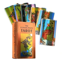 hot selling tarot board game card full english hd animation portable playing board divination game card rider waite tarot
