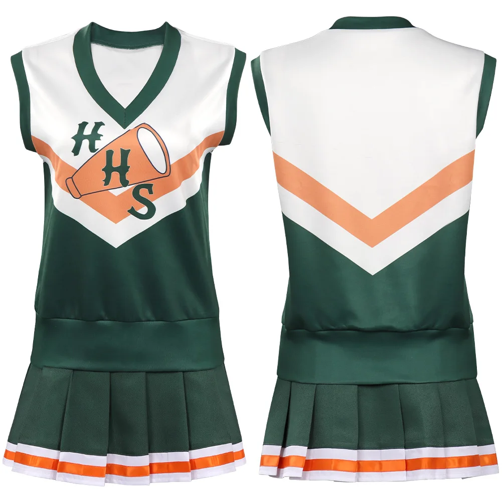 

Stranger Cos Things Season 4 Hawkins High School Cheerleading Cosplay Costume Top Skirt Outfits Halloween Carnival Suit