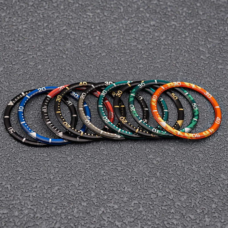 Seiko 38mm Resin Material Watch Bezel Fits SKX007 SRPD Watch Case Insert Ring Inner Diameter 31.5mm Watch Replace Accessories