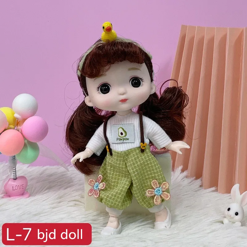 

Big Head 8 Points BJD Doll with Clothes 16cm Dolls Outfit Dress Surprise 1/12 Baby Bjd Dolls Figure Action Toys for Girls Gifts