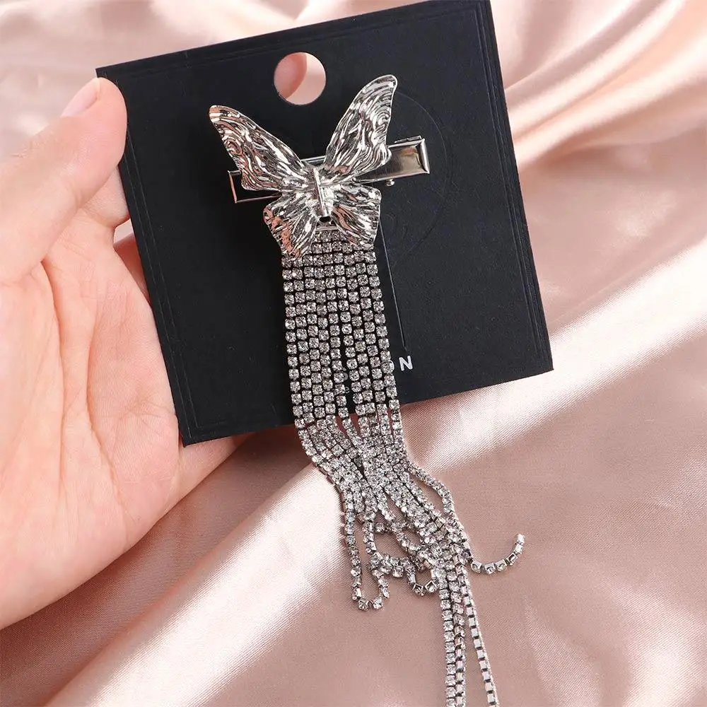 

Shiny Small Fragrance Bow Girls Metal Korean Style Hairpin Female Hair Clip Rhinestone Hairpin Butterfly Hair Accessories