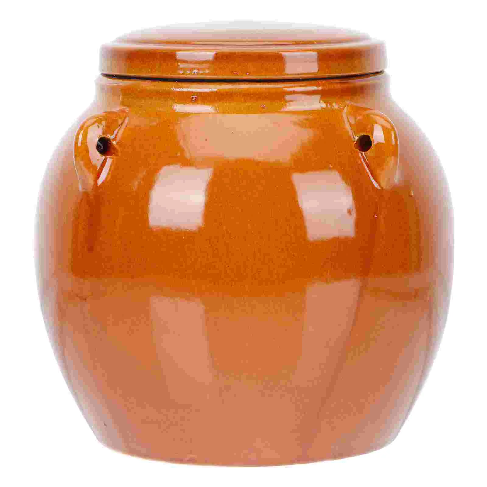 

Jar Glass Pickle Kit Fermenting Storage Fermentation Kimchi Pickling Ceramic Containers Chinese Lock Air Jars Pot Crock Rum
