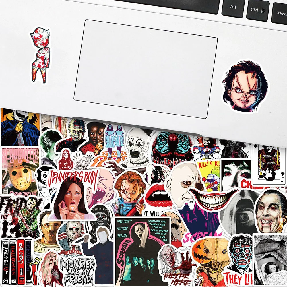 103050100pcs cool horror movies graffiti stickers decal skateboard laptop phone car motorcycle guitar bike waterproof sticker free global shipping