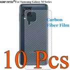 10 шт.лот для Samsung Galaxy M02 M02s M12 M22 M32 M42 M52 M62 3D прозрачная задняя пленка из углеродного волокна защитная наклейка