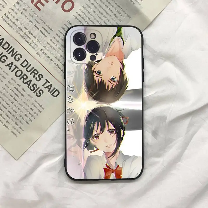 Anime Your Name Phone Case For iPhone 13 Pro MAX 14 11 12 Mini X XS XR 6 7 8 Plus SE 2020 Soft TPU Cover