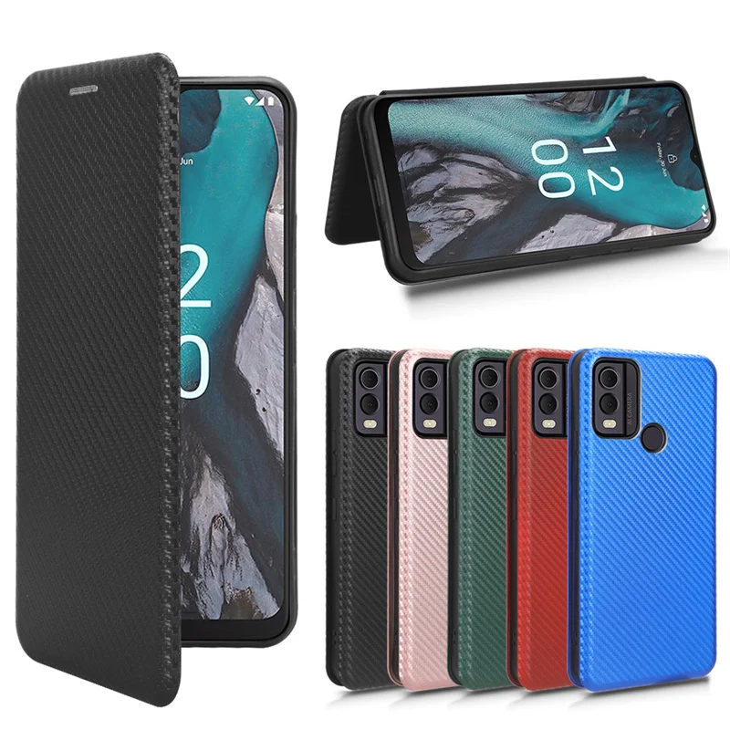 Флип-чехол из углеродного волокна для Nokia G22 C22 C32 магнитный чехол G 22 чехлы
