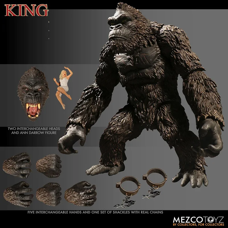 

Kingkong Figure Movie Monkey King Kong Figure Toys Black And White Version Figurine Collection Model Toy Gifts