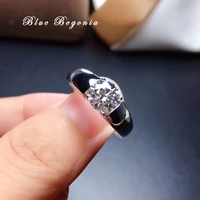 100 real moissanite ring for men 1ct lab diamond jewelry for boyfriend engagement anniversary gift 925 sterling silver