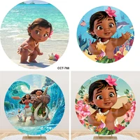little girl moana backdrop for birthday party baby shower decorations invitations banner wall decor photo booth