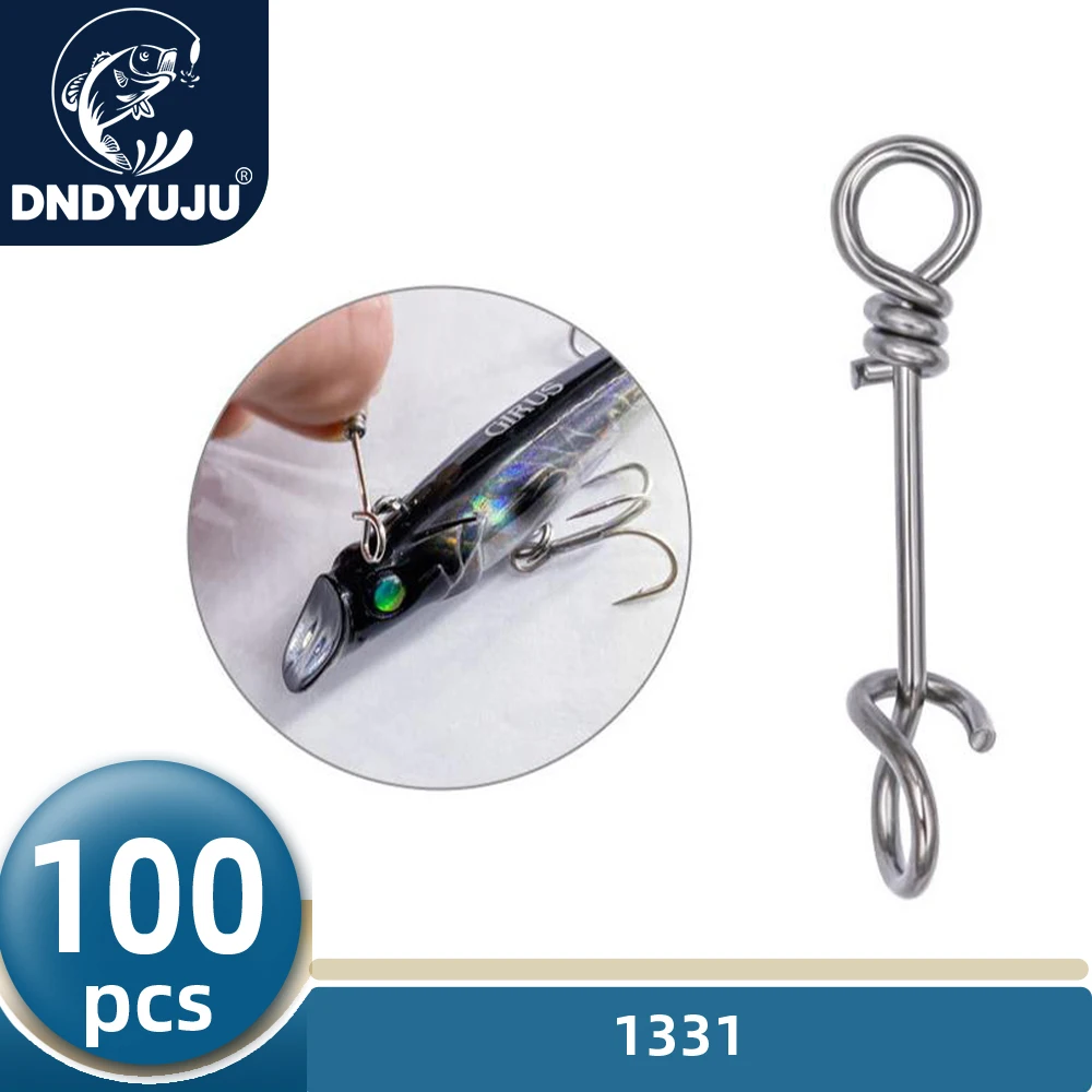 

DNDYUJU 100X рыболовная Экспресс-застежка из нержавеющей стали с крючком, зажим Fastlock, аксессуары, снасть для бочонка, поворотный крючок для прима...