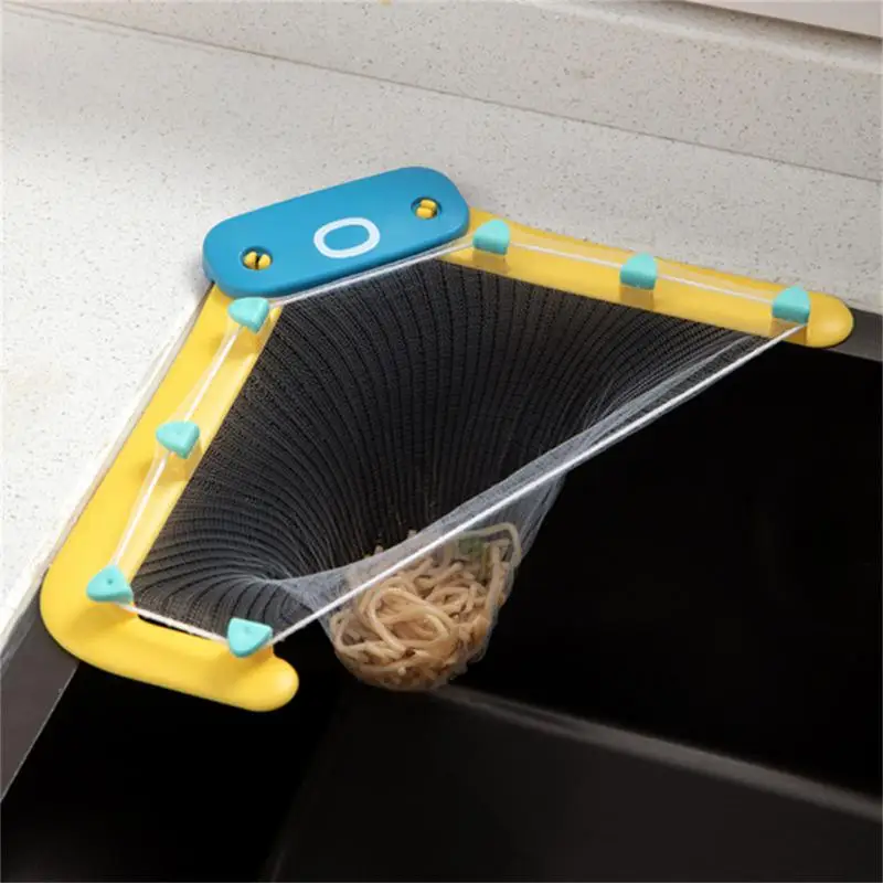 

Triangle Drainage Filter Rack Garbage Bag Set Disposable Anti-block Trash Strainer Mesh Bag Kitchen Sink Waste Drain Filter Hole