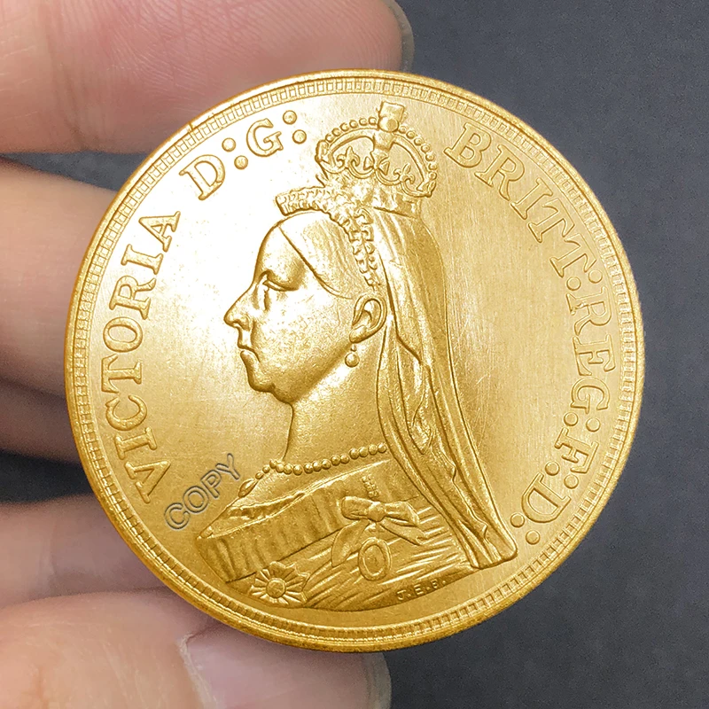 Коллекционная памятная монета UK 1887 Victoria Золотая/Серебряная/антикварная лошадь