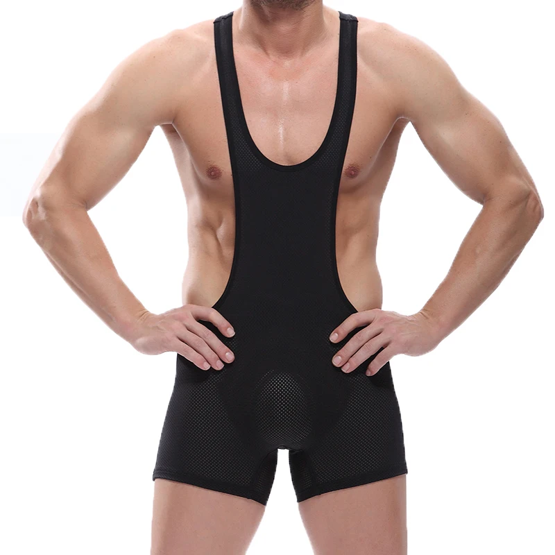 

Men Undershirts Bodybuilding Underwear Shaper Sexy Stretch Tight Male Leotard One-Piece Wrestling Singlet Jumpsuit Bodysuit Tank