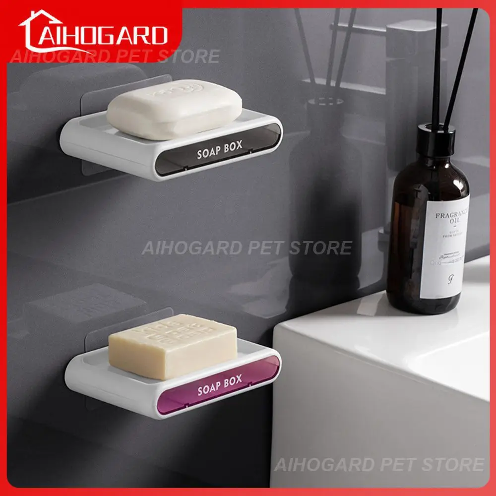 

1pc Double Layer Bathroom Organizer Household Hanging Soap Box Bathroom Shower Soap Holder Bathroom Supplies Bathroom Punch-free