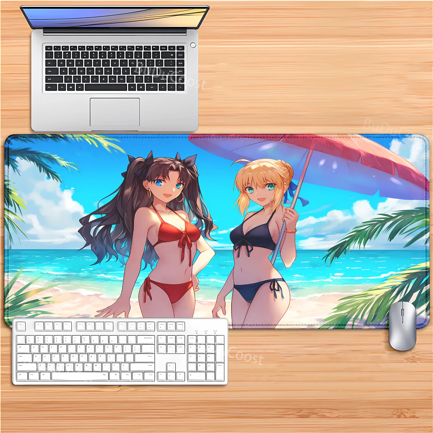 Аниме Fate Stay Night Saber alter teclado коврик для мыши игровой аксессуары ПК клавиатуры