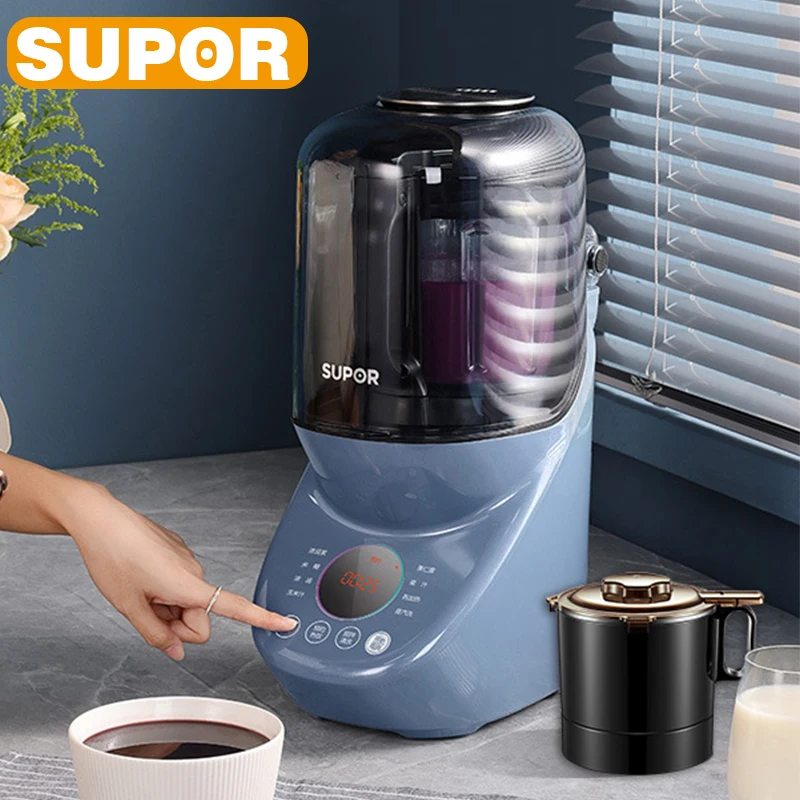 

Пищевой миксер SUPOR, 1400 мл, блендер для еды с шумоподавлением, согревающая кухонная машина, настенный выключатель, соевое молоко, соковыжимал...